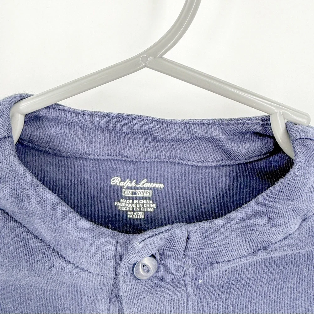 Ralph Lauren Blue Casual Jacket with Round Neckline